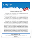 American Flag Letterhead Template