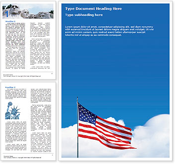 American Flag Word Template