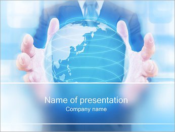 Crystal Globe PowerPoint Template