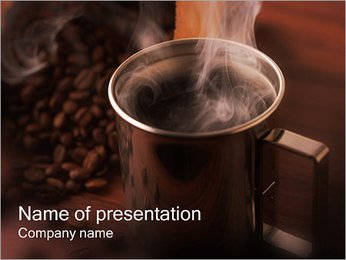 Mug with Coffee PowerPoint Template
