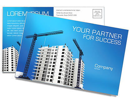 Building Plot Postcard Template