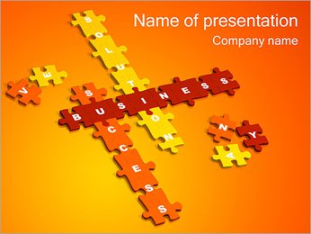 Business Crossword PowerPoint Template
