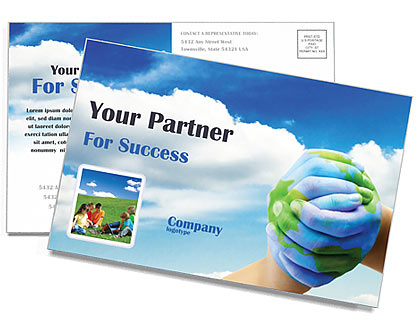 Mother Earth Postcard Template