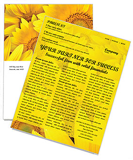 Sunflowers Newsletter Template