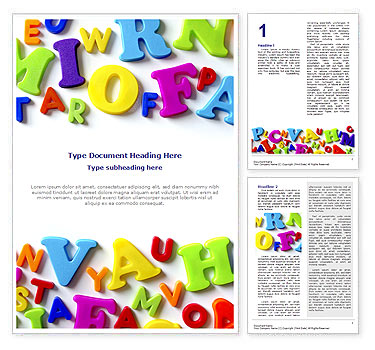 Colorful Letters Word Template