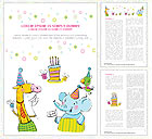 Birthday Word Template