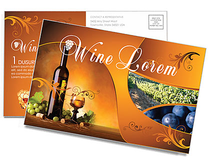 Wine Postcard Template