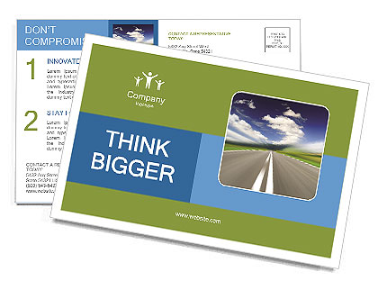 Highway Postcard Template