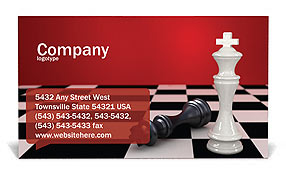 White King Won Business Card Template