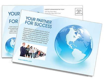 Glass Globe Postcard Template