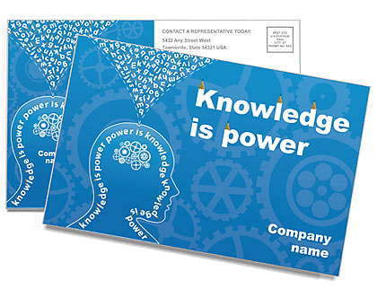 Knowledge & Thinking Postcard Template
