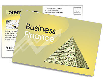 Finance & Money Postcard Template
