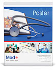 Stethoscope & Medicine Book Poster Template