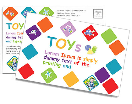 Toys Postcard Template