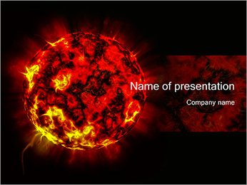 Burning Red Planet PowerPoint Template