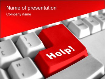 Help Button PowerPoint Template