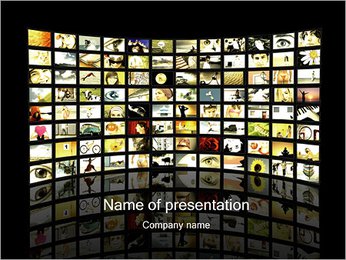 TVs with Images PowerPoint Template