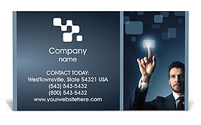 Touchscreen Button Business Card Template