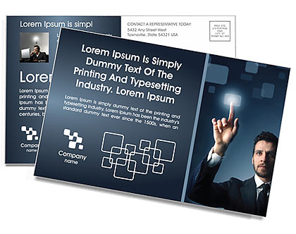 Touchscreen Button Postcard Template