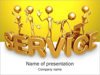 Gold Service PowerPoint Template