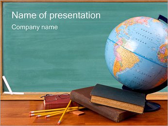 Education Desk PowerPoint Template