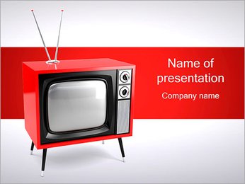 Old Red TV PowerPoint Template