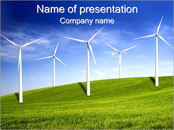 Wind Turbines Farm PowerPoint Template