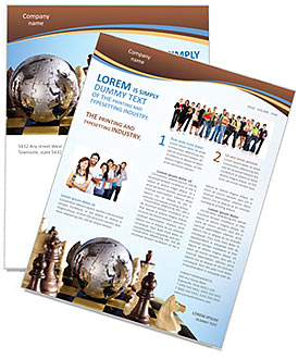 Globe Puzzle and Chess Newsletter Template