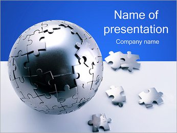 Jigsaw Globe PowerPoint Template
