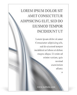 Silver Abstract Waves Ad Template