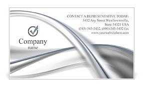 Silver Abstract Waves Business Card Template
