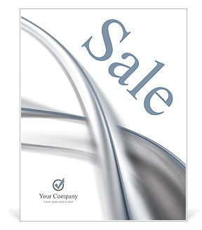 Silver Abstract Waves Poster Template