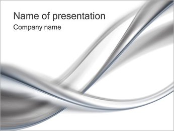 Silver Abstract Waves PowerPoint Template