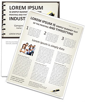 Pen and Notebook Newsletter Template