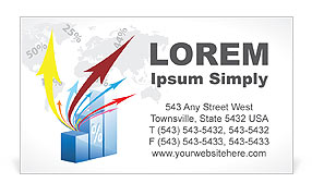 World Business Graph Business Card Template