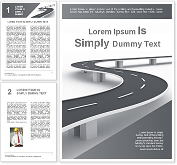 Winding Road Word Template