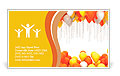 Party balloons isolated on white background Business Card Template