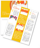 Party balloons isolated on white background Newsletter Template