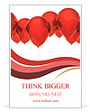 Isolated image of a red balloon over white Ad Template