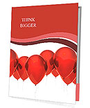 Isolated image of a red balloon over white Presentation Folder