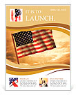 Old American Flag waving over sunset, USA flag for USA Independence Day, USA The Stars and Stripes f Flyer Template