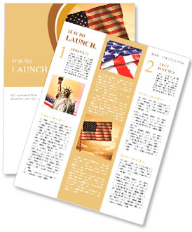 Old American Flag waving over sunset, USA flag for USA Independence Day, USA The Stars and Stripes f Newsletter Template