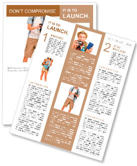 白地に幸せツーリストカメラマンの男の全長肖像 ニュースレター