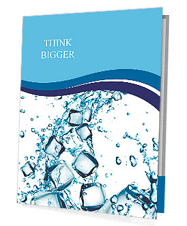 Water splash with ice cubes Presentation Folder