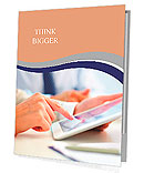 Female office worker using touchpad Presentation Folder