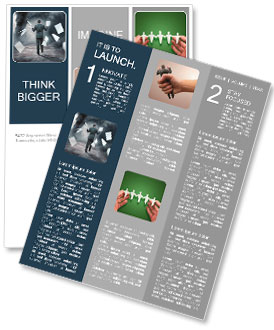 A Businessman Letting go of paperwork in a storm Newsletter Template