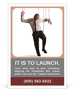 Concept of controlled businessman Ad Template
