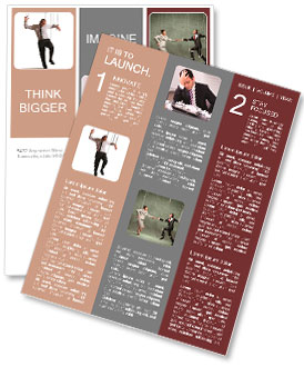 Concept of controlled businessman Newsletter Template
