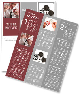 Teamwork-Konzept mit Geschäftsmann arbeitet mit Getriebe Newsletter