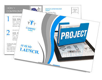 Business project concept Postcard Template